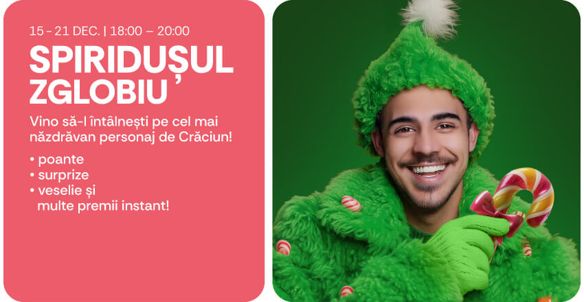 Spiridușul Zglobiu vine la AFI Cotroceni!