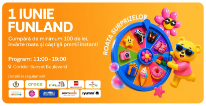 1 Iunie Funland: învârte Roata Surprizelor și câștigă premii instant!